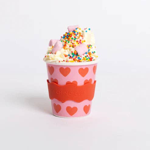 Love Heart Babychino Cup – Eco-Friendly with Silicone Lid