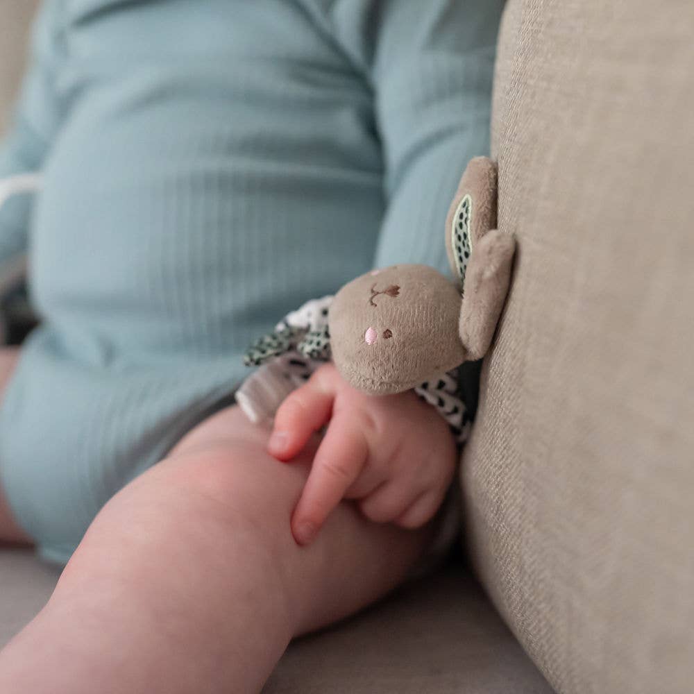 Baby Wrist Rattles Set of 2 Soft Sensory Toys for Newborns and Infants