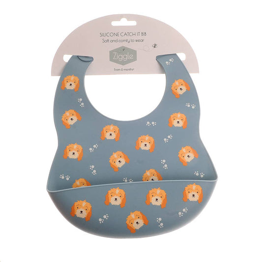Cockapoo Silicone Baby Bib with Food Catcher