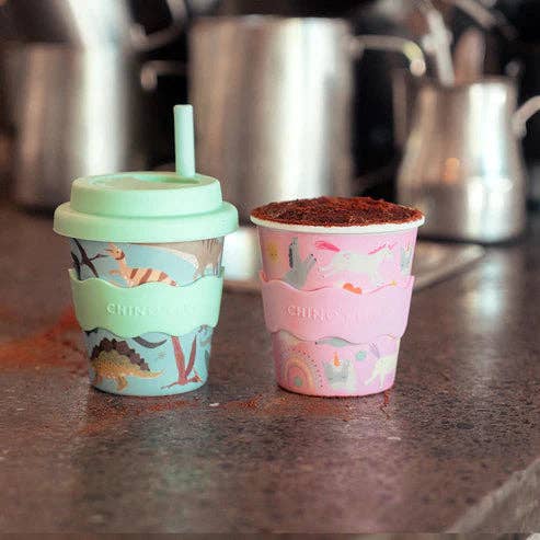 Pink Unicorn Babychino Cup - Reusable with Silicone Lid