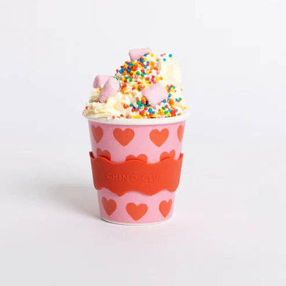 Love Heart Babychino Cup – Eco-Friendly with Silicone Lid