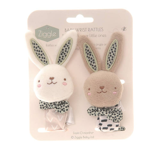 Baby Wrist Rattles Set of 2 Soft Sensory Toys for Newborns and Infants