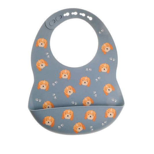 Cockapoo Silicone Baby Bib with Food Catcher