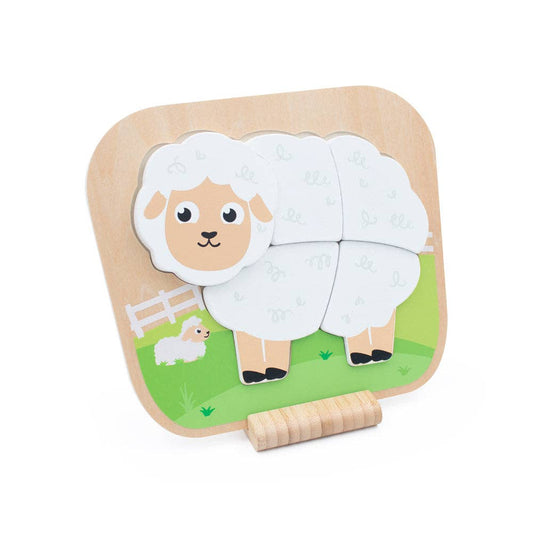 Jumini Farm Collection: Sheep Puzzle – Wooden Educational Toy for Toddlers UK